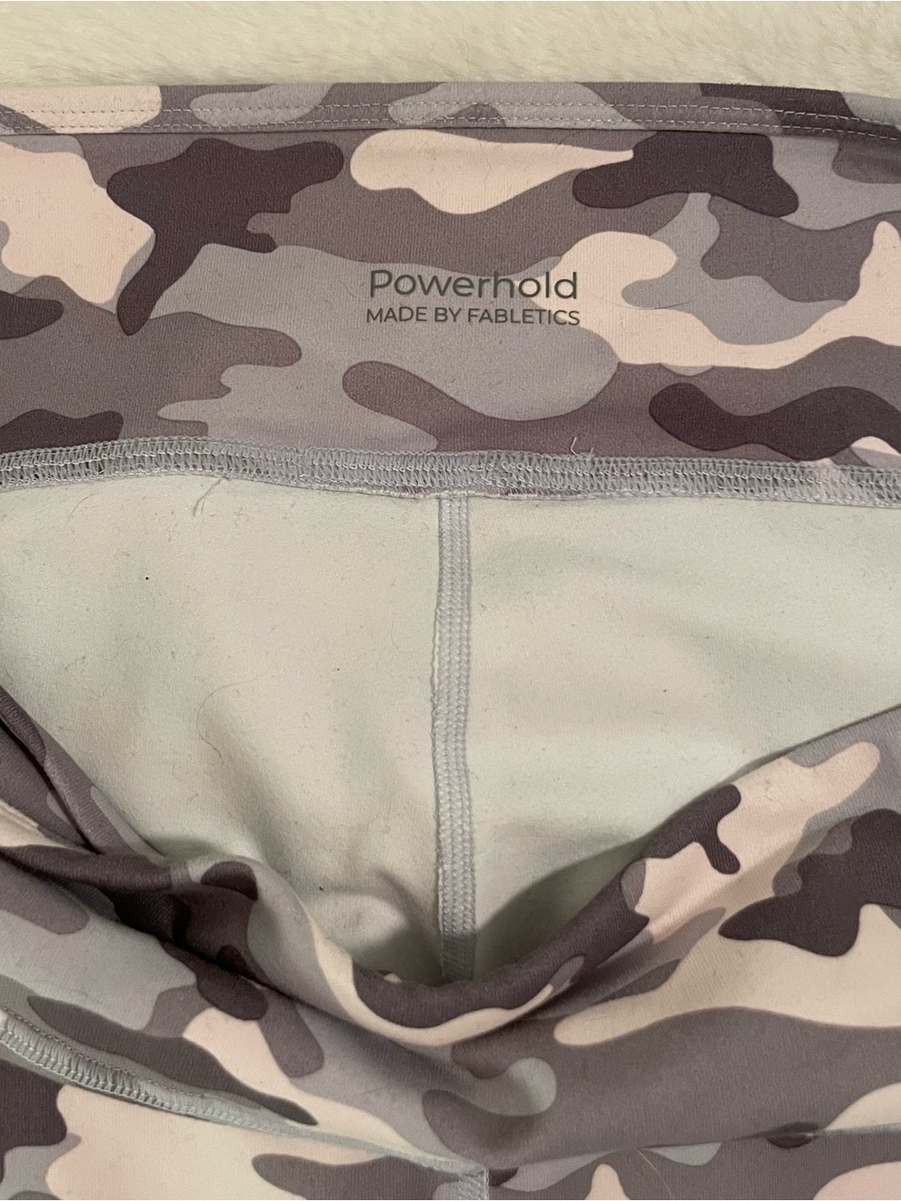 Gray Camo Fabletics PowerHold Leggings - Picture 2 of 3